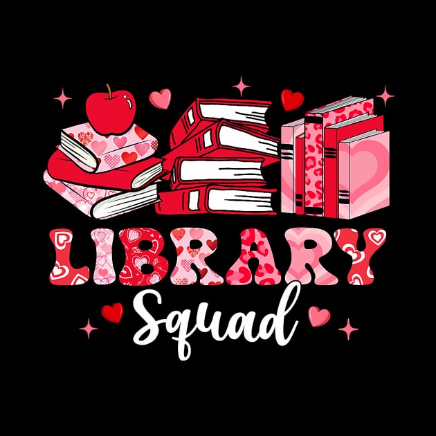 Library Squad Book Leopard Hearts Librarian Valentine_s Day by jadolomadolo