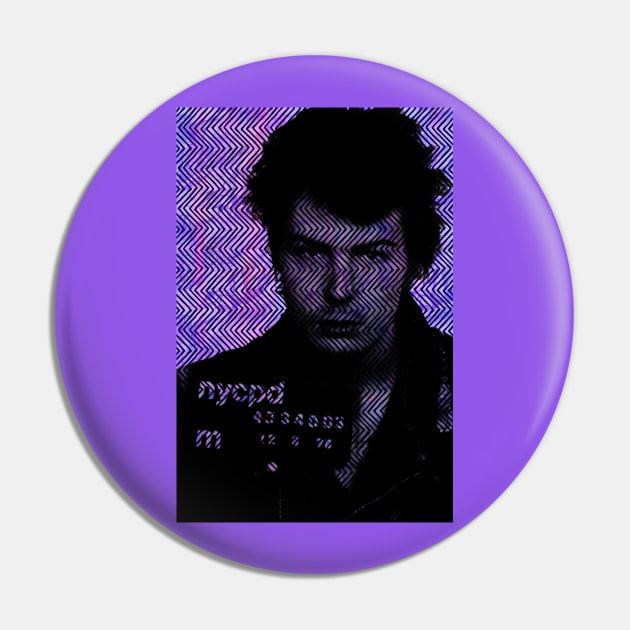 Sid Vicious Mugshot Pin by SABREart