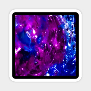 Bright Purple Blue Party Scene Magnet