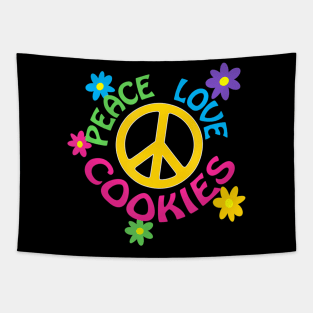 Peace Love Cookies Tapestry