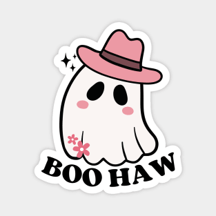 Boo Haw Creepy Cute Cowgirl Ghost Spooky Halloween Party Magnet