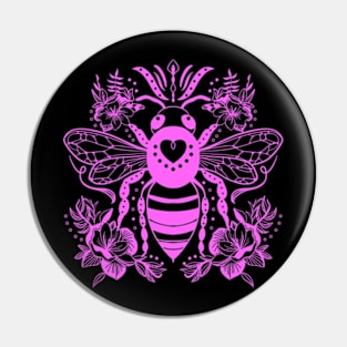 Bee totem Pink Pin