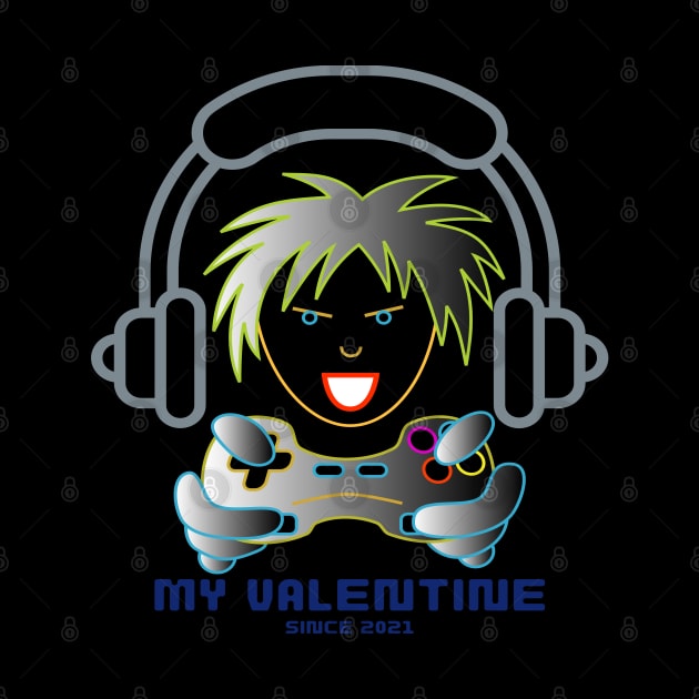 My valentine since 2021, gamer life by Color by EM