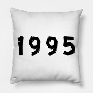 1995 year | simple black Pillow