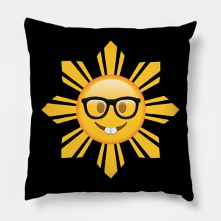 Philippine Sun Nerd Emoji Pillow