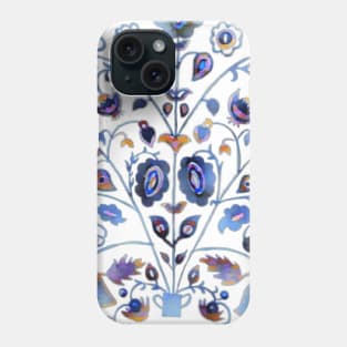 Ukrainian blue flowers decor Phone Case