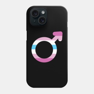 Femboy Male Gender Symbol with Femboy Striped Flag Phone Case