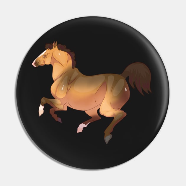 Buckskin Horse Pin by kelseydjpaint