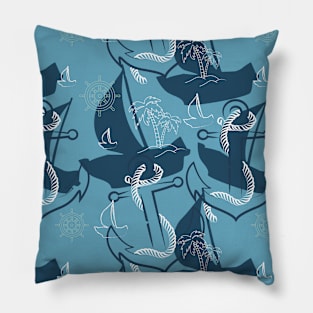 Sailor's Dreams Seamless Pattern Pillow