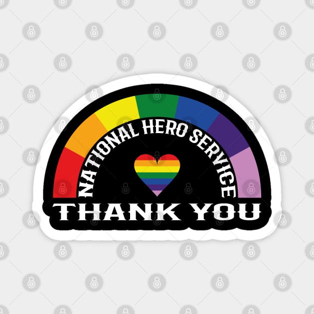 Thank You NHS, NHS Hero, Rainbow, NHS Nurse, NHS UK Magnet by Global Creation