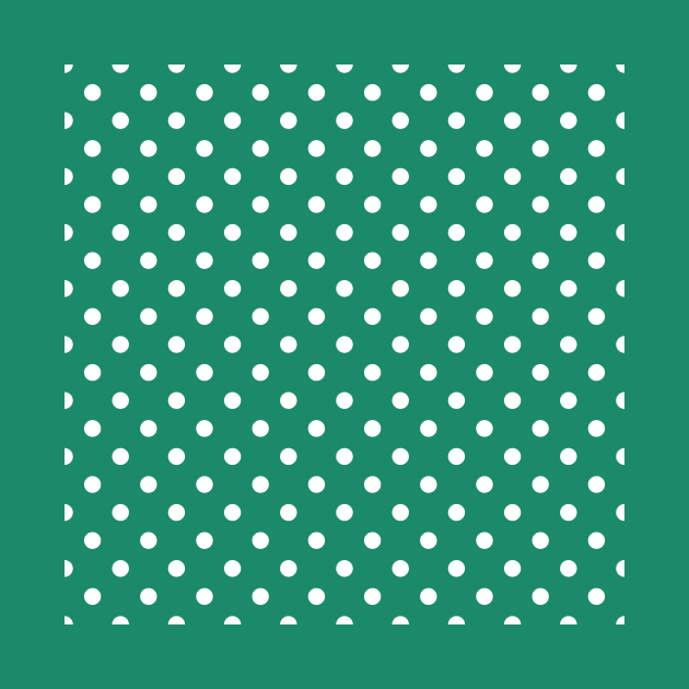 Green and White Polka Dots Pattern by Ayoub14
