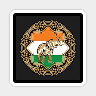 Golden Symbol of Elephantnd Magnet