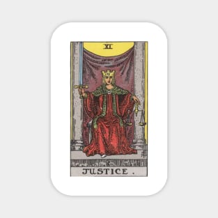 Justice, Raider Waite Tarot, Divination Tarot Magnet