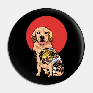 Golden Retriever Yakuza Pin