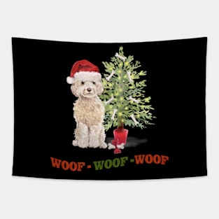 Christmas Dog Tapestry