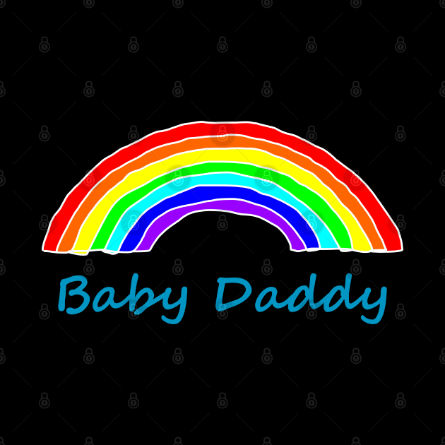 Baby Daddy Rainbow for Fathers Day by ellenhenryart