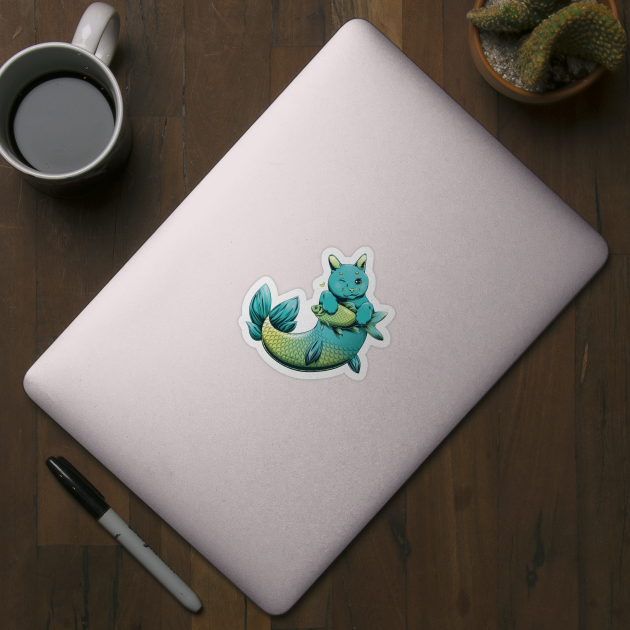 Royal Catfish Sticker, Mermaid Design, Royal Catfish