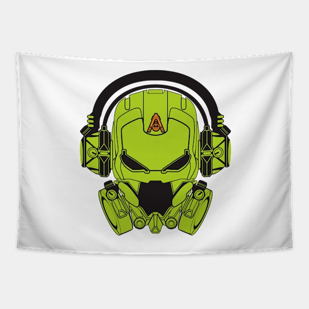 ROBOT OF MUSIC Tapestry by andrynov11