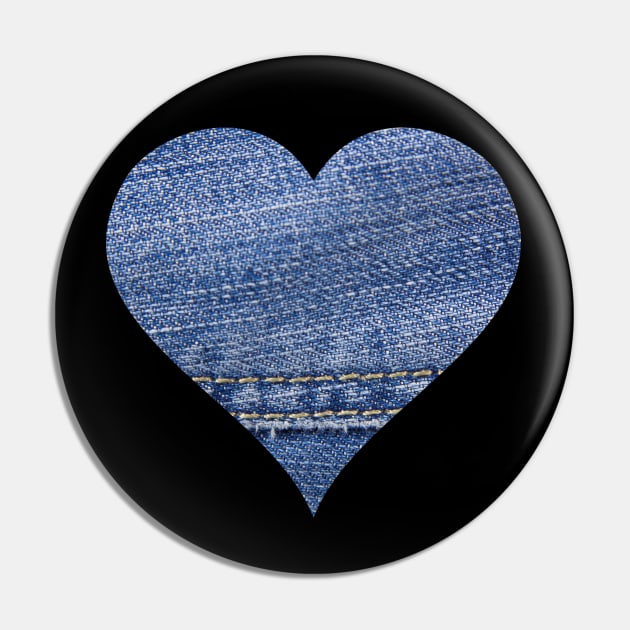 Heart Denim Jeans Pin by Merchweaver