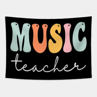 Music Teacher Groovy Women Appreciation Day Back To School Tapestry