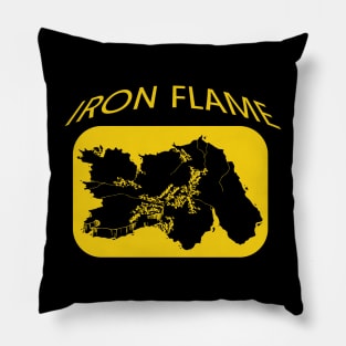 Iron Flame Map Yellow Pillow