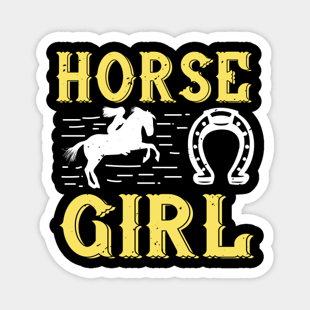 Horse Girl Magnet by HelloShirt Design