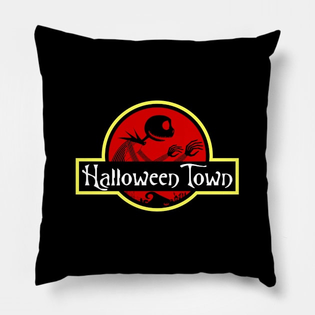 Halloween Town Pillow by DJ O'Hea
