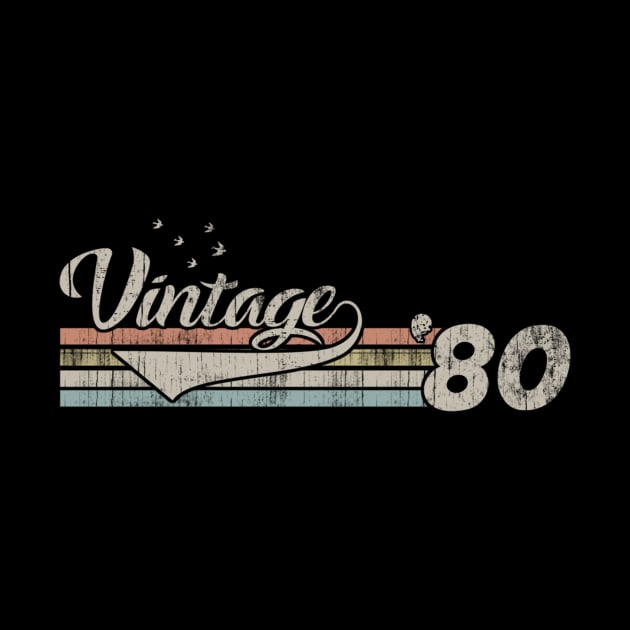 Vintage 1980 Design 40 Years Old 40th birthday by semprebummer7