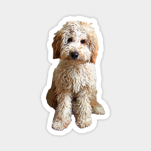 Labradoodle Puppy Dog Magnet by Elarex