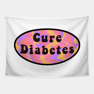 Cure Diabetes Retro Tapestry