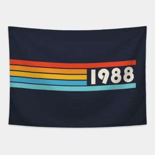 1988 Vintage Retro Stripes Birthday Gift Tapestry