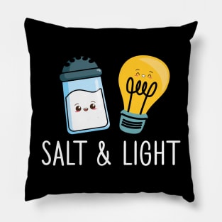 Cute Salt & Light Bible Verse Matthew 5:13-16 Proud Christian Pillow