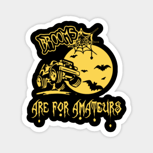 brooms are for amateurs jeep halloween Magnet