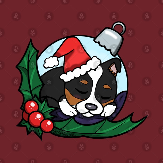 Tri Color Corgi Puppy Tree Bauble by SPufferARTs