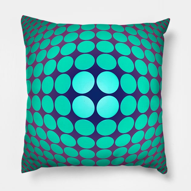 Homage to Vasarely 11 Pillow by MichaelaGrove