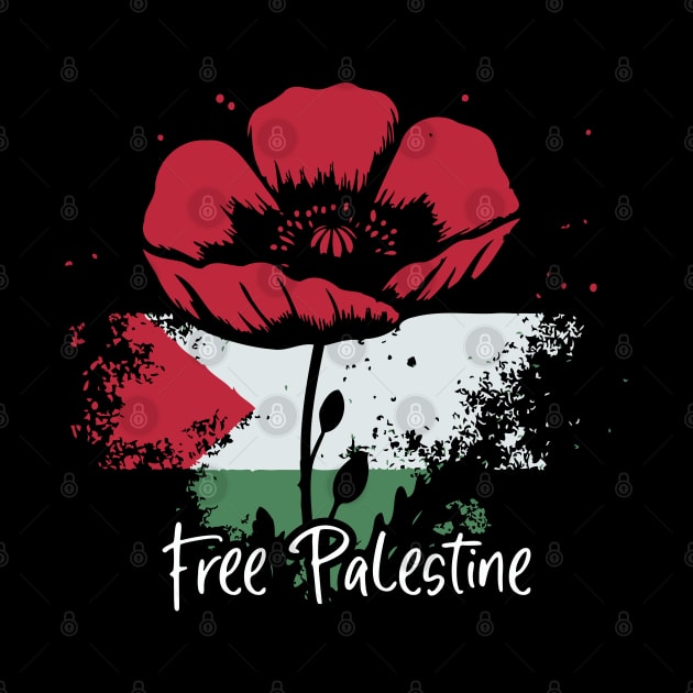 Free Palestine // Retro Stye Palestine Flag by Trendsdk