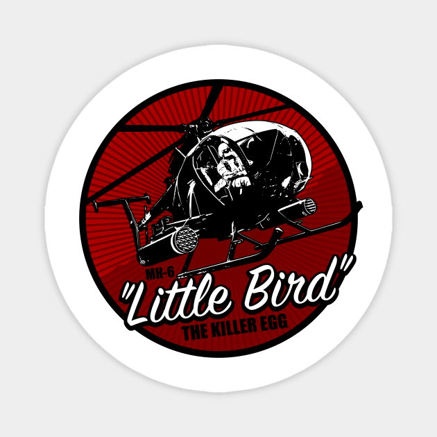 MH-6 Little Bird Patch Magnet by Firemission45