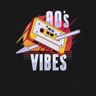 80s Vibes Vintage Audio Cassette Tape Mixtape T-Shirt