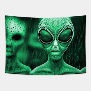 Planet X Aliens Sci-Fi NFT Collection Tapestry