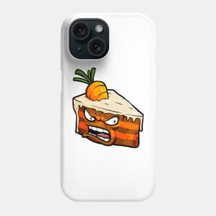 ANGRY CARROT CAKE FACE Phone Case