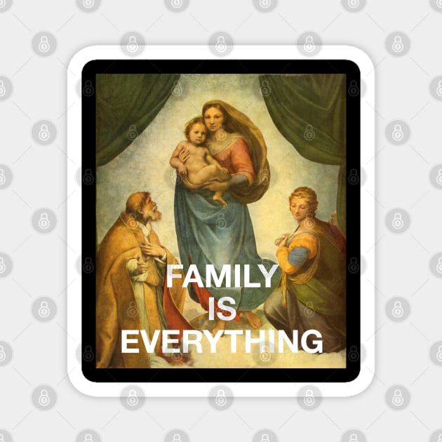 Classical Painting - Family Is Everything (Vaporwave Religious Art) Magnet by isstgeschichte