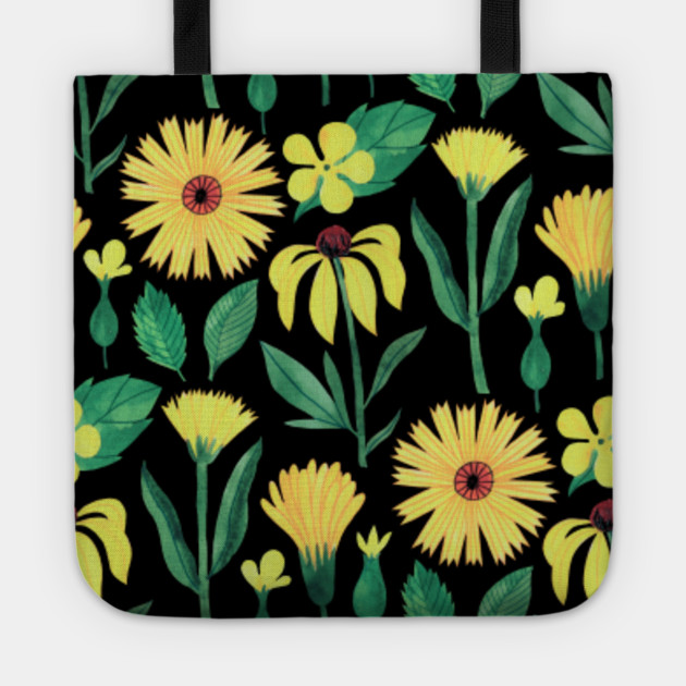 Simple Yellow Botanical Floral Background