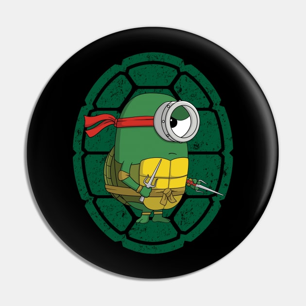 Minion Turtle Raphael Pin by KAdesignz