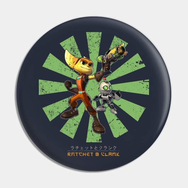 Rachet And Clank Retro Japanese Pin by Nova5