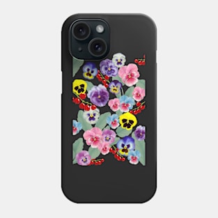 Pansies and Berries Phone Case