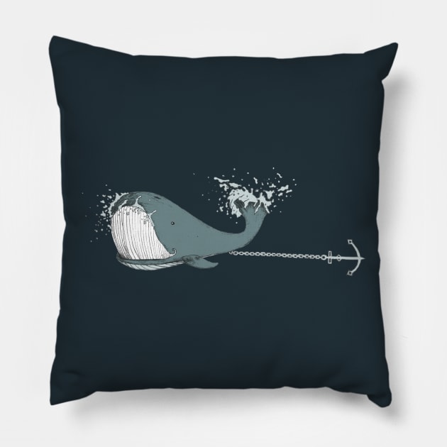 Whale splash Pillow by HanDraw