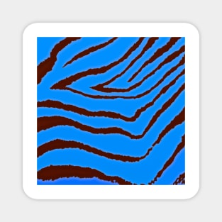 Zebra Blue and Brown Magnet