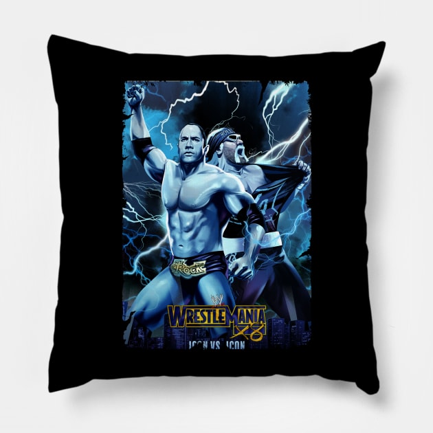 mania hoganrock Pillow by awansore88