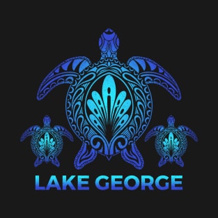 Vintage Lake George New York NY Ocean Blue Sea Turtle Souvenirs T-Shirt