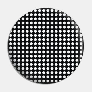 Black and White Lined Medium Polka Dots Pin